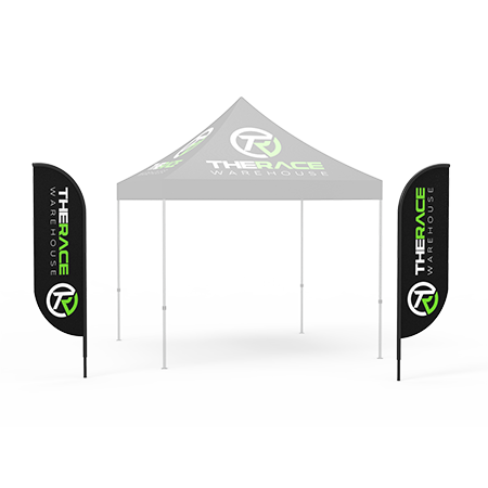 8ft Custom Feather Flag (Single Sided)